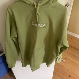 Pea green supreme hoodie